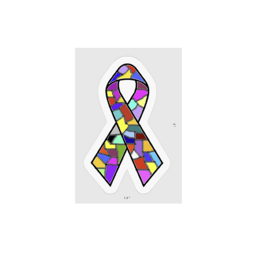 Multicolored Dissociative Identity Disorder (DID) Awareness Ribbon Sticker