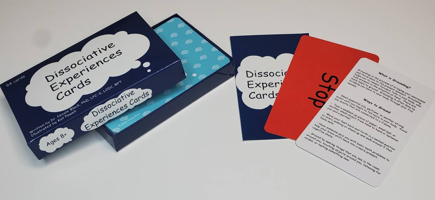 Dissociative Experiences Cards-For Counselors, Clients, EMDR, Trauma Work, DID/Dissociation Counseling